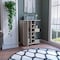 Tuhome Bar Cart, Two External Shelves, Four Casters, Six Built-in Wine Rack, Single Door Cabinet Light Gray MBZ5233 - alternate 2